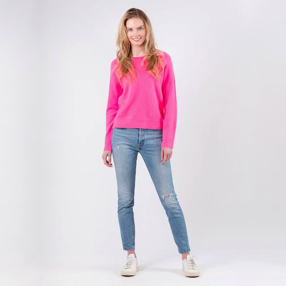 NEW! InCashmere 100% Cashmere Pink Pull over Sweater, Size S - Picture 9 of 16